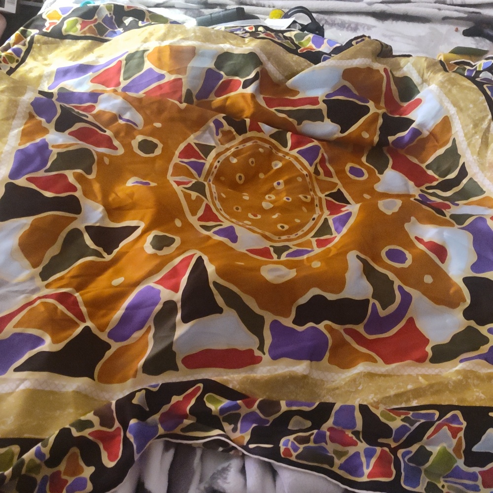 Scarf Christian Dior or wrap colorful 45 X 45